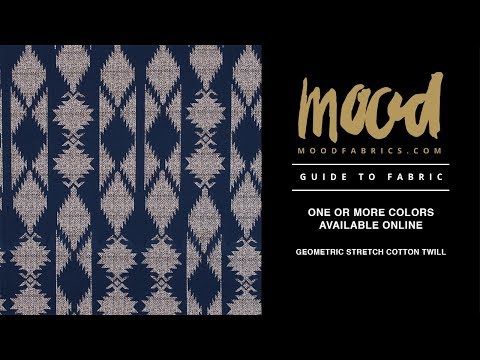 Mood Fabrics Geometric Stretch Cotton Twill