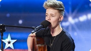 14 Year old songwriter Bailey McConnell impresses with his own song | Britain&#39;s Got Talent 2014