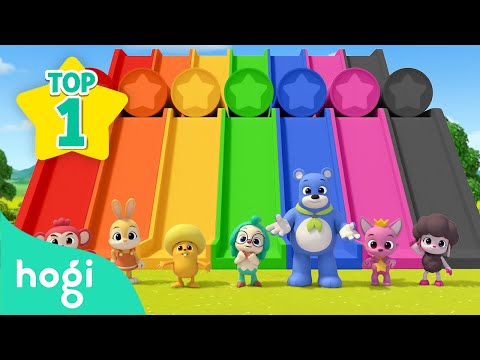 Learn Colors with Slide and More! | +Compilation | Colors for Kids | Pinkfong & Hogi Nursery Rhymes