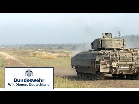 Bundeswehr Infantry Fighting Vehicle (IFV ) in live ammunition exercises - a predator on tracks.