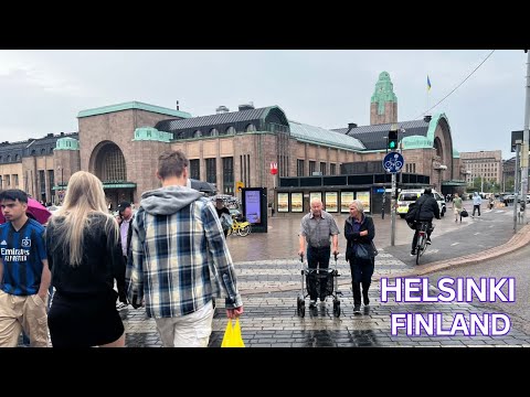 Tourists Love THIS Helsinki Weather? Grey and Rainy Central Helsinki Walk