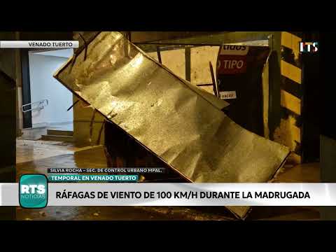 TEMPORAL EN VENADO TUERTO: MÁS DE 60 RECLAMOS Y DOS VOLADURAS DE TECHOS | No hubo evacuados