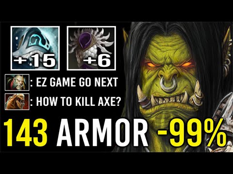 WTF +143 ARMOR CALL -99% DAMAGE Axe vs LS OD Late Game Epic Comback Carry All Team Dota 2