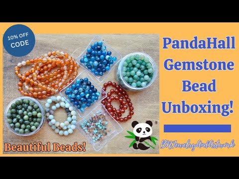 PandaHall Gemstone Bead Unboxing Beautiful Beads! #pandahall #jewelry #beads #beadhaul #gemstone