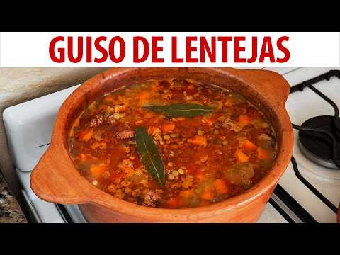 Cómo hacer Guiso de Lentejas con Chorizo y Panceta en olla de barro
