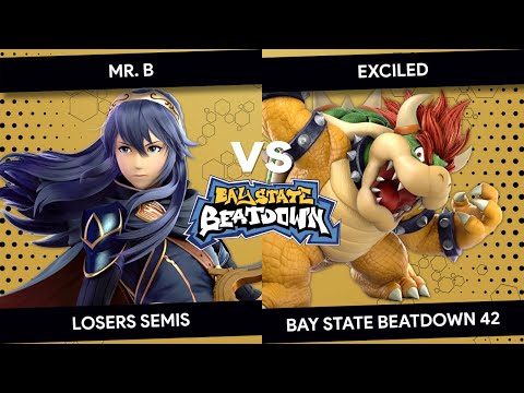 Bay State Beatdown 42 - Mr. B (Lucina) vs Exciled (Bowser, Sheik) - Losers Semis