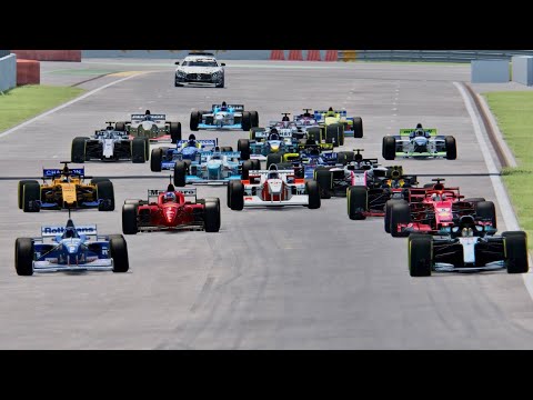 All F1 2018 Cars vs All F1 1996 Cars - Spa