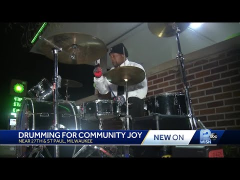 Milwaukee man spreads joy through drums