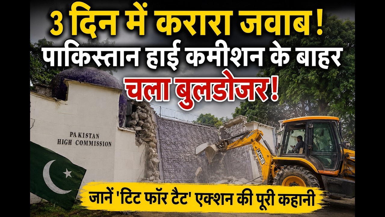 3 दिन में करारा जवाब!पाकिस्तान हाई कमीशन के बाहर चला बुलडोजर,जानें 'टिट फॉर टैट' एक्शन की पूरी कहानी