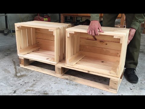 Amazing Woodworking Project From Pallet Wood - Build a TV Shelf from Pallets