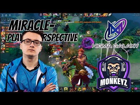 Miracle- [Monkey King] PLAYER PERSPECTIVE | NIGMA GALAXY VS 11Monkeyz #dota2 #miracle #miracledota2