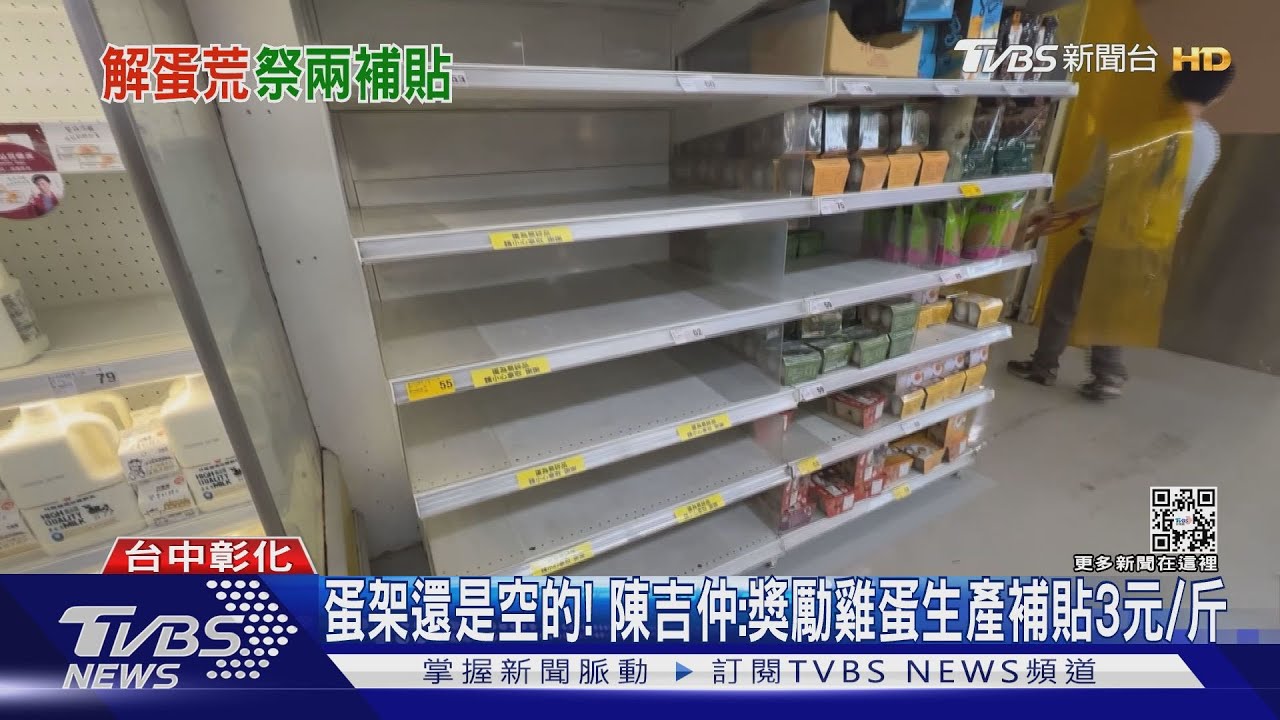蛋架還是空的！　陳吉仲：獎勵雞蛋生產補貼3元/斤