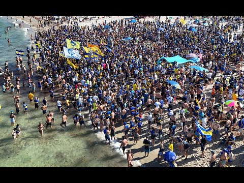"Increíble el banderazo de Boca Juniors en Miami" Barra: La 12 &bull; Club: Boca Juniors
