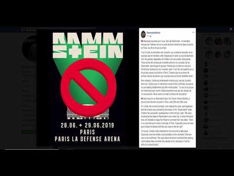 Rammstein BANNED FROM FRANCE !