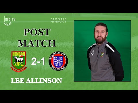 Lee Allinson post match v WINCHESTER CITY - 23 March 2024