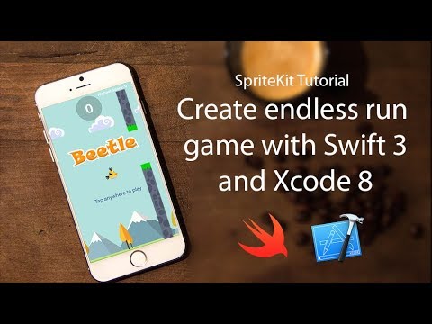 Create a game like Flappy Bird for iOS using SpriteKit, Swift 3 in Xcode 8