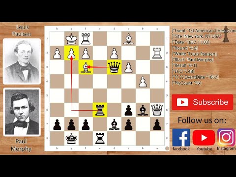 Paul Morphy's greatest queen sacrifice against Paulsen shocked chess world (1857)