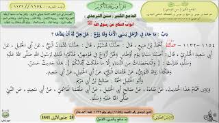 صورة شرح الجامع الكبير سنن الترمذي : باب ماجاء في الرجل يسبي الأمة ولها - الحديث 1154 ماهر ياسين الفحل