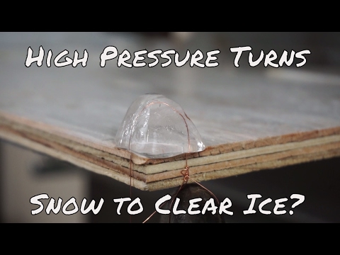 Snow Turned Into Clear Sheet Of Ice By A Hydraulic Press Video