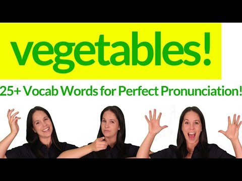 ENGLISH VOCABULARY 25 Vocabulary Words for Vegetables!  Perfect Vocabulary Pronunciation