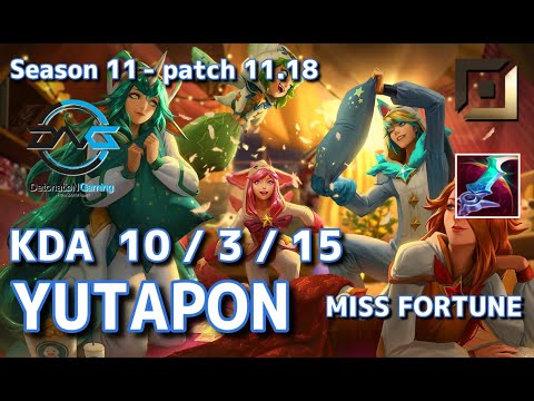 【韓国サーバー/C1/JG Faker】DFM Yutapon ミスフォーチュン(Miss Fortune) VS セナ(Senna) BOT - Patch11.18 KR Ranked【LoL】