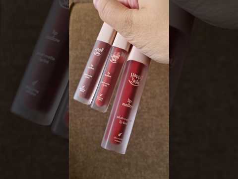 Swatching Happy Skin Lip Mallow.l: Cores - Gotejamento, Canela e Lua de Mel