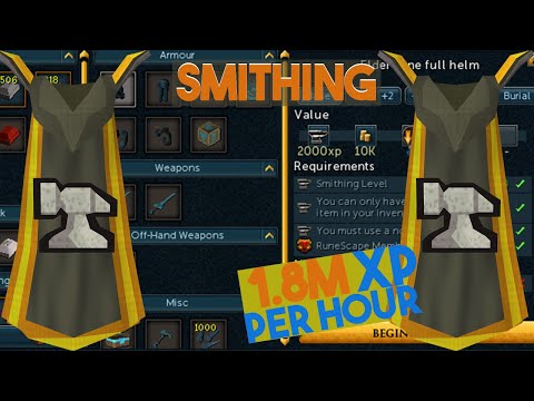 Runescape 3 Smithing 99 - 1.8m XP Per Hour (150k Mage XP Too)
