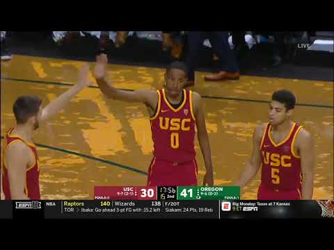 Men's Basketball Highlights:  USC 60, Oregon 81