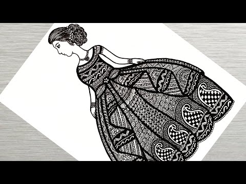 Zentangle Art How to Draw a Dog step by step easy tutorial dog drawing doodle vanithaarts