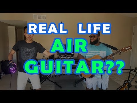 Guy Shreds on Real Life Air Guitar (NEW INVENTION)