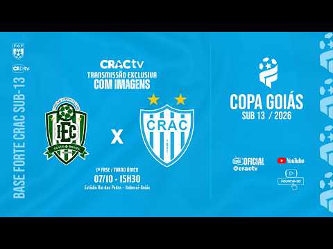 Itaberaí x CRAC SUB-13 - AO VIVO COM IMAGENS - COPA GOIÁS 2026