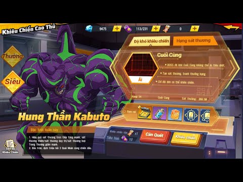 Vượt Khiêu chiến Cao Thủ Hung Thần KABUTO SSR+ Tầng 20 Với Acc Lực Chiến 25m Kịch Tính Đến Từng Lượt