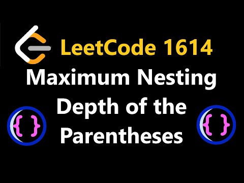 Maximum Nesting Depth of the Parentheses - Leetcode 1614 - Python