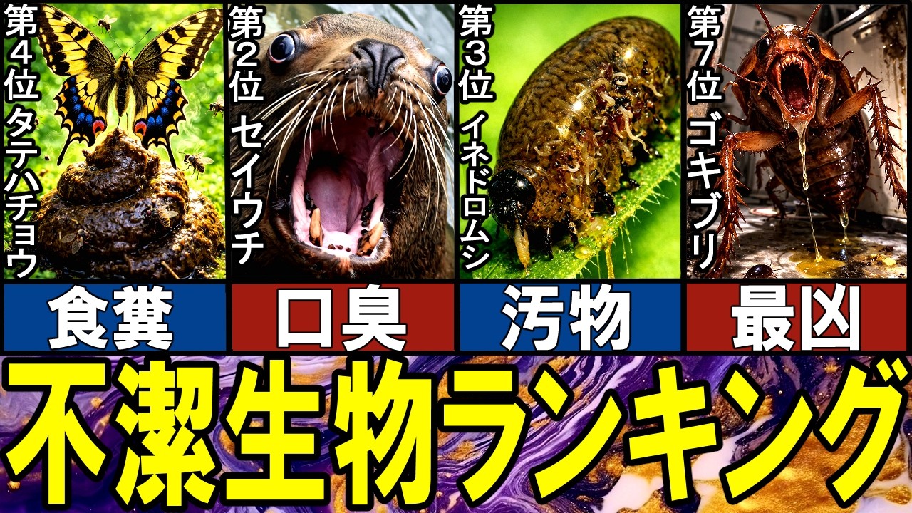 【閲覧注意】不潔すぎる生き物 TOP10【ゆっくり解説】【総集編】