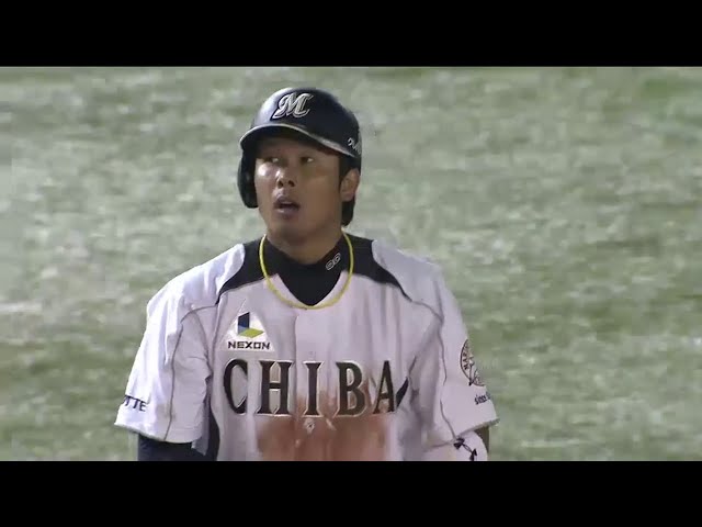 【8回裏】ミラクルなるか!? マリーンズ・高濱 タイムリー3ベースヒット!! 3点差に詰め寄る!!  2014/8/9 M-L