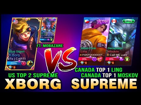 US Top 2 Supreme Xborg ft. Mobazane 20 Kills vs. Canada Top 1 Supreme Ling and Moskov ~ MLBB