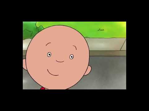 “sarah was finally home, caillou was very happy to see her!”