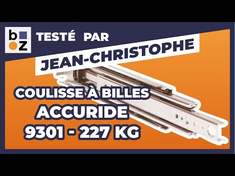 Coulisse à billes 9301 - charge 227kg maxi - sortie totale - 1 pièce ACCURIDE