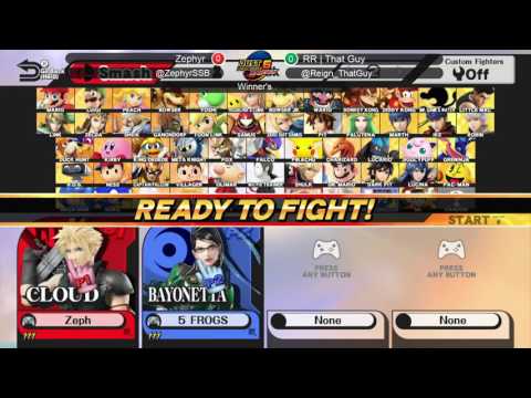 JRWI! 6 Smash 4 Singles  - Zephyr vs RR | ThatGuy