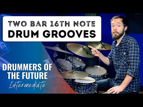 How To Play Two-Bar 16th Note Drum Grooves (beginner) // Drum Lesson w/ DrummerMartijn