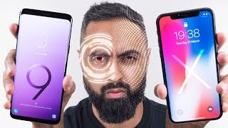 Intelligent Scan vs Face ID - Samsung Galaxy S9 vs Apple iPhone X