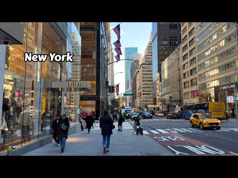 Cold Day In New York 4k Walking Tour 5th Avenue