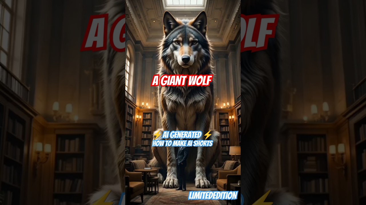 A giant Wolf 🔥 | Ai generated ⚡ #ai #3danimation #aishorts #aitools #2danimation