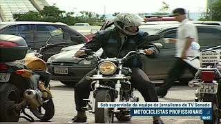 No debate sobre 'dia dos motociclistas', a categoria reivindica segurança no trabalho