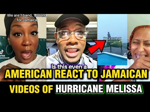 Americans REACTION To Jamaican Videos Of Hurricane Melissa #us #jamaica #jamaicanincanada 