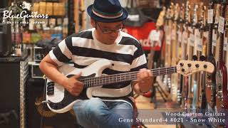 Video thumbnail for Blue Guitars - Wood Custom Guitars / Gene Standard-4 #021 - Snow White by Blue Guitars