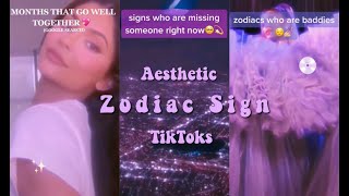 Aesthetic Zodiac Signs  TikTok Compilation (ALL PA