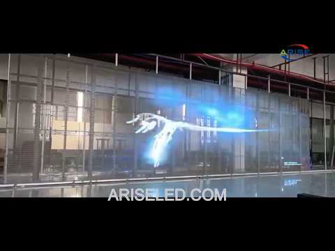 HD flexible transparent glass led display Advertising panel screen transparent led video wall,P3.91