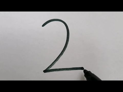 2'den Dinazor çizimi / Kolay çizimler / #rakamlardançizimler