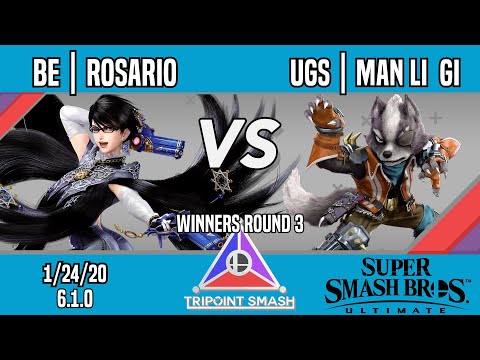 Tripoint Smash 94 - Winners Round 3 - BE | Rosario(Bayonetta) Vs. UGS | Man Li  Gi(Wolf)